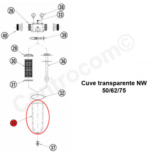 Cuve Transparent NW 50/62/75