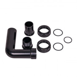 Sortie coudée noire 2"