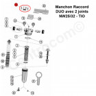 Manchon Raccord DUO avec 2 Joints NW 25/32 - TIO